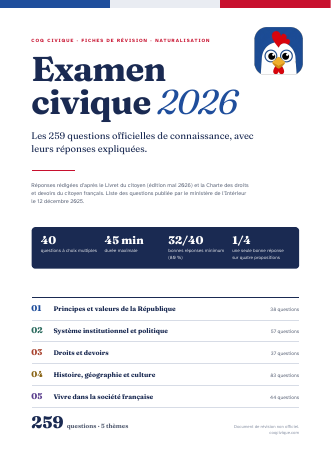 Couverture du livret Naturalisation
